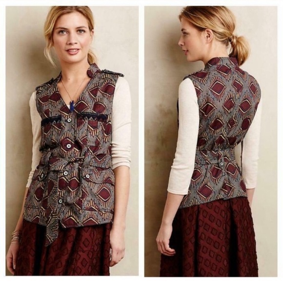 Elvenses {Anthropologie} Geo Safari Print Vest - Picture 9 of 9